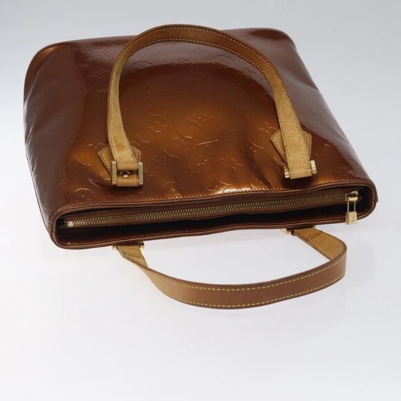 LOUIS VUITTON Monogram Vernis Houston Hand Bag Bronze - Picture 6 of 16